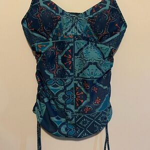 PrAna tankini size small blue/teal/coral color
